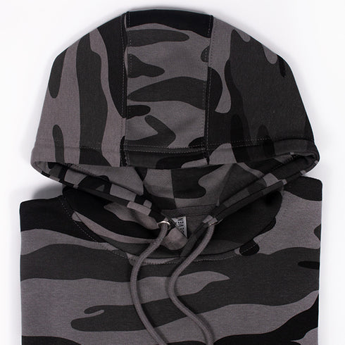 Camo Hoodie Black Close Up